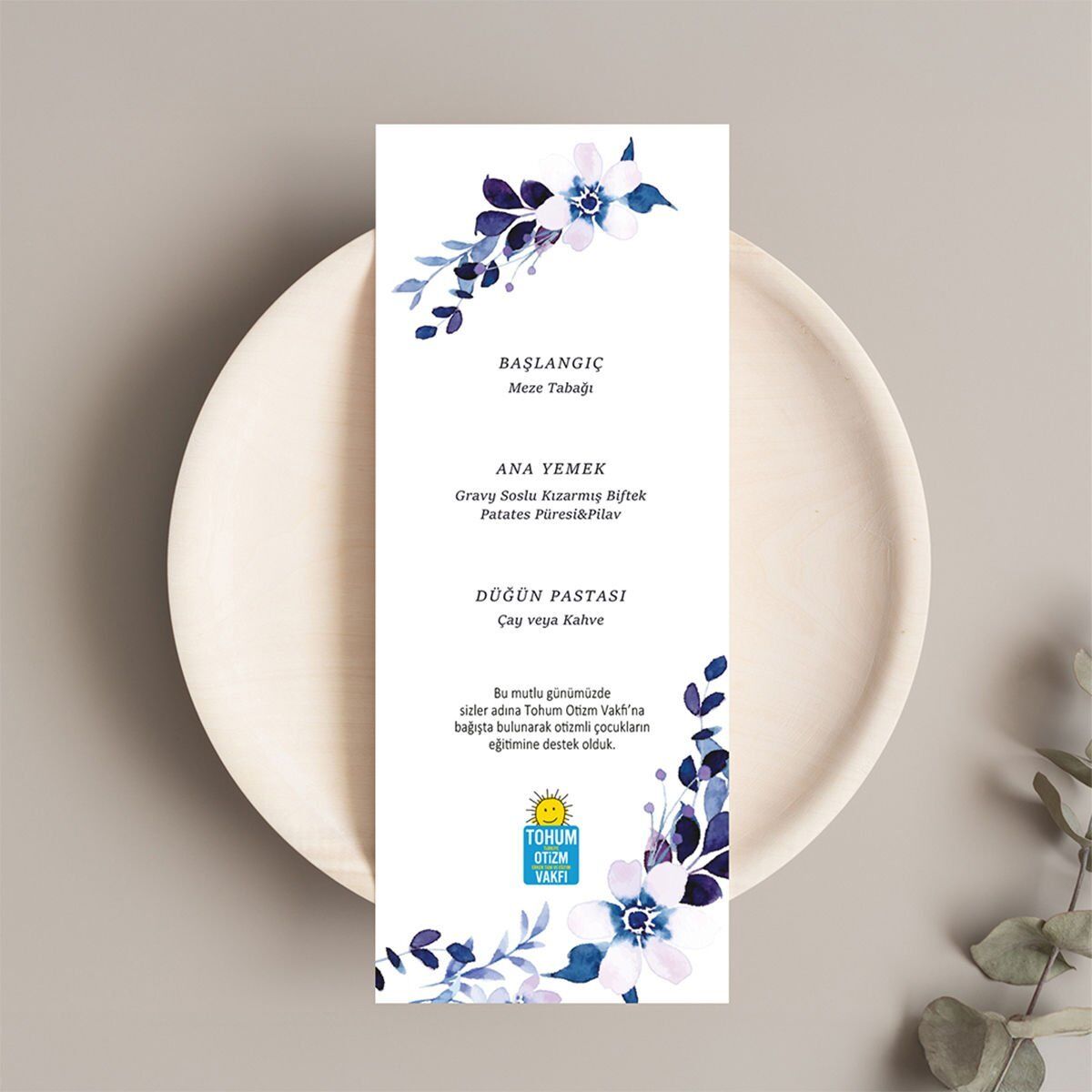 Menü Kartı | Mor Çiçek