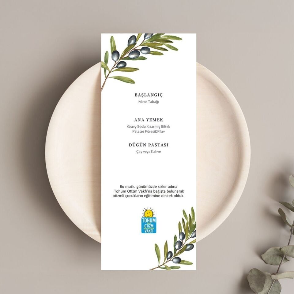 Menü Kartı | Zeytin Dalı