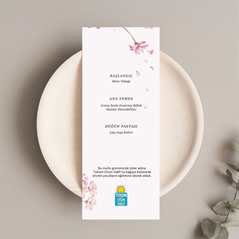 Menü Kartı | Kiraz Çiçeği