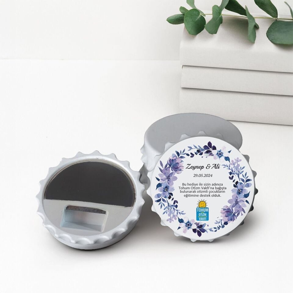 Kapak Açacak Magnet | Mor Çiçek