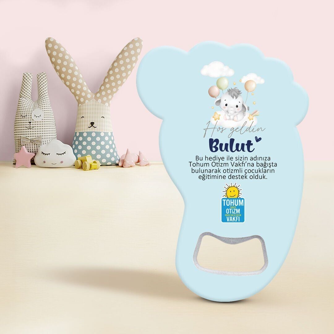 Ayak İzi Açacak Magnet | Mavi Fil