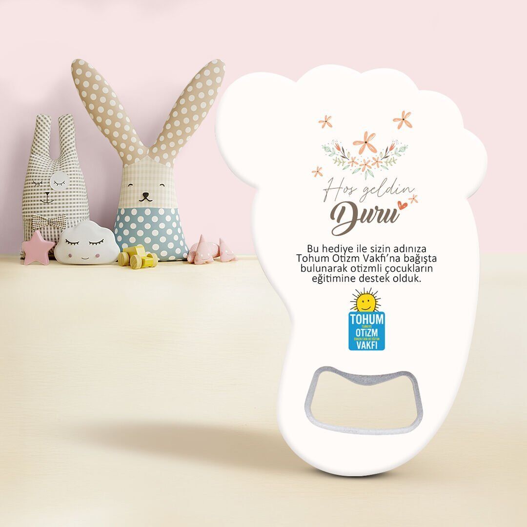 Ayak İzi Açacak Magnet | Çiçek