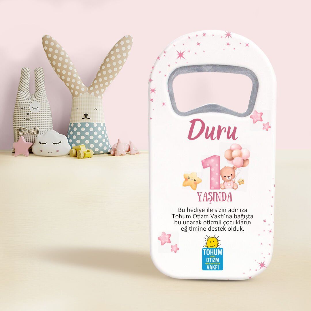 Dikey Açacak Magnet | Balonlu Ayıcık