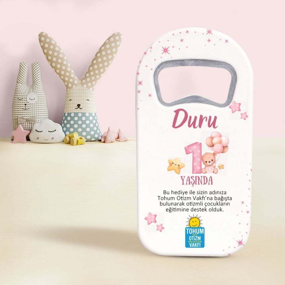 Dikey Açacak Magnet | Balonlu Ayıcık