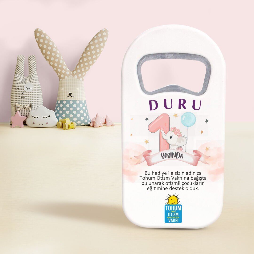 Dikey Açacak Magnet | Balonlu Fil